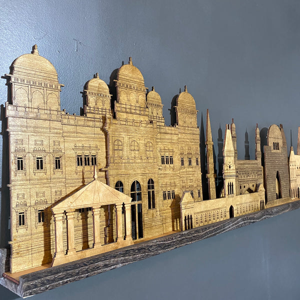 Wooden City Skyline 3D Wall Art