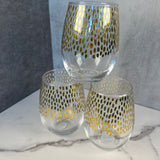 Gold stemless glass