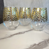 Gold stemless glass