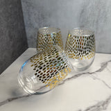 Gold stemless glass