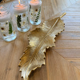Textured Aluminum Wavy Leaf Tray – A Statement of Elegance and Versatility (Gold/Silver)
