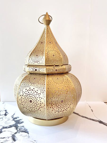 Moroccan Lantern (set of 2) Gold and Silver