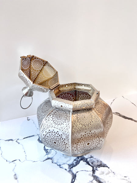 Moroccan Lantern (set of 2) Gold and Silver