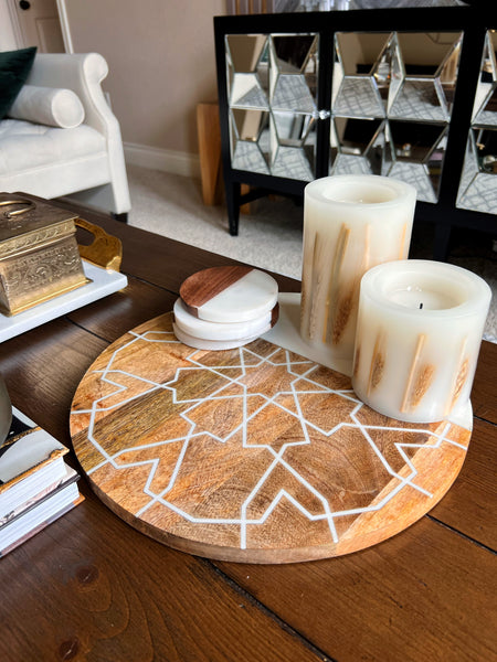 a Zaib (Wooden circular Tray/board)