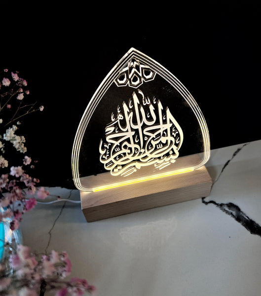 Bismillah teardrop light up sign