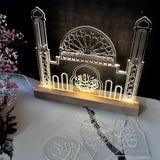 Light up mosque with interchangeable doors Ramadan kareem, Eid Mubarak, Alhamdulillah and Bismillah