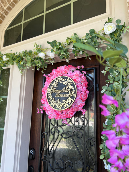 Ramadan Kareem wooden sign Door wreathe