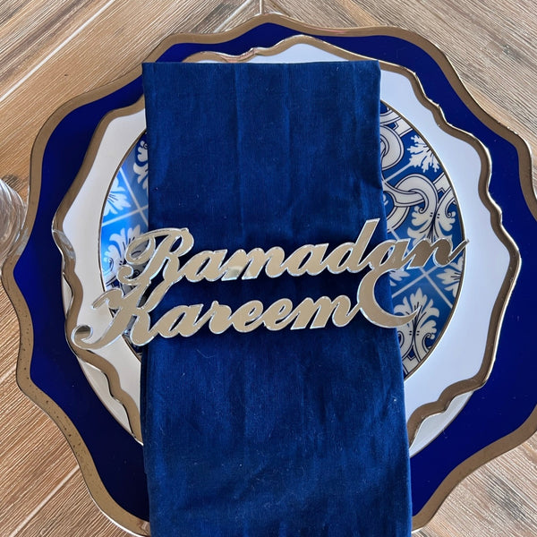 Ramadan Kareem plate sign (set of 4)