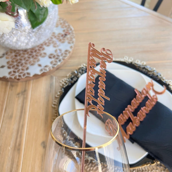 Ramadan Mubarak Drink stirrer (set of 4)