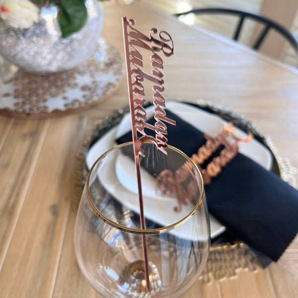 Ramadan Mubarak Drink stirrer (set of 4)