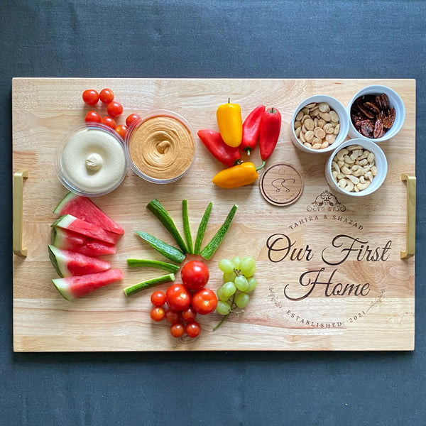 Our First Home Charcuterie/Noodle Board (Personalized)