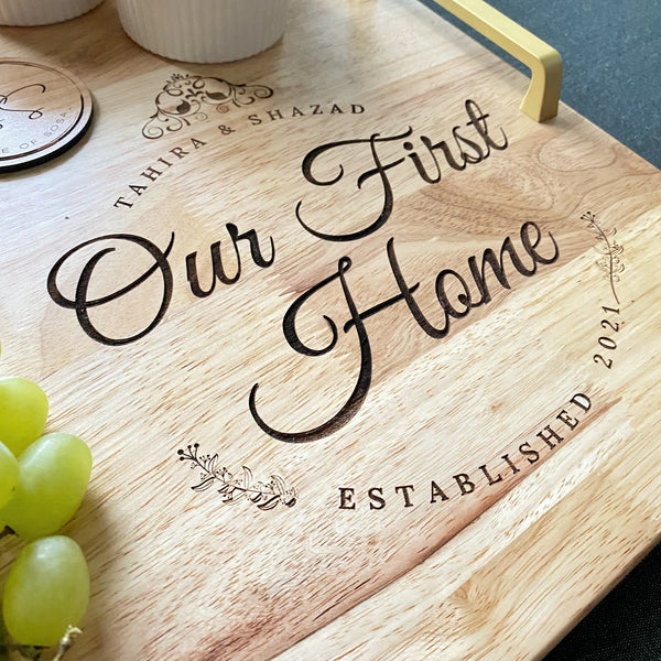 Our First Home Charcuterie/Noodle Board (Personalized)