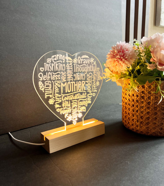 Mother Heart Light up frame