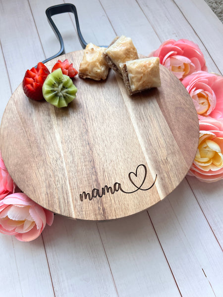 Mama serving/Cheese board.