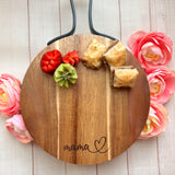 Mama serving/Cheese board.