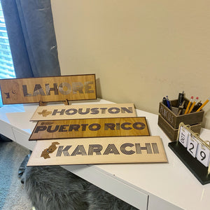 Personalized City Name Wood Sign