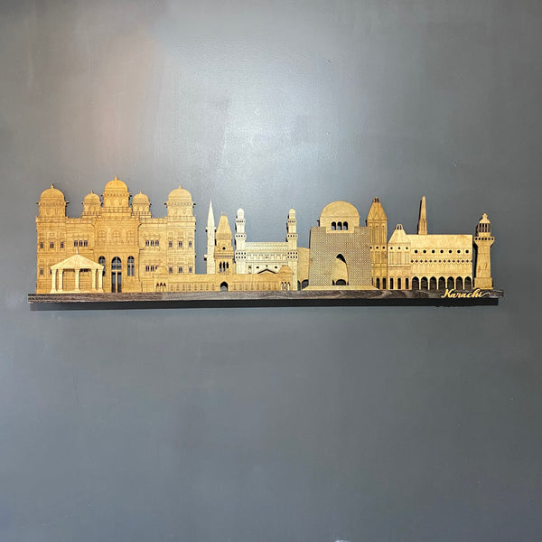 Wooden City Skyline 3D Wall Art