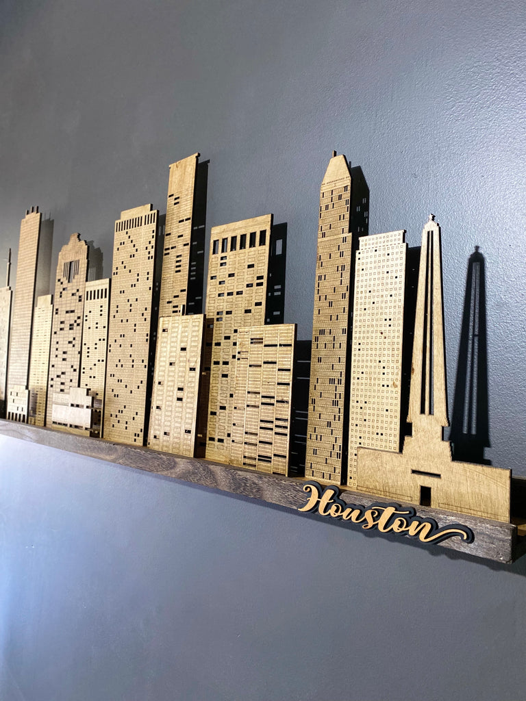 New York Skyline Colored Wooden Cityscape 3d Layered Laser Cut 