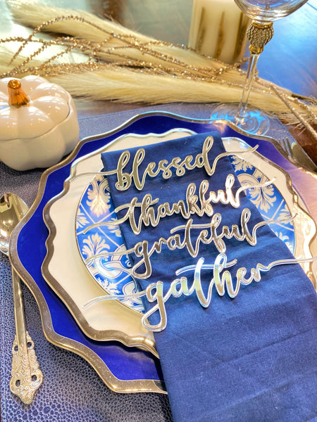 Table plate signs ( Set of 4)