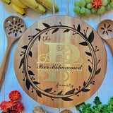 Personalized Monogram Charcuterie Round Board