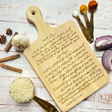 Custom Engraved Recipe Board